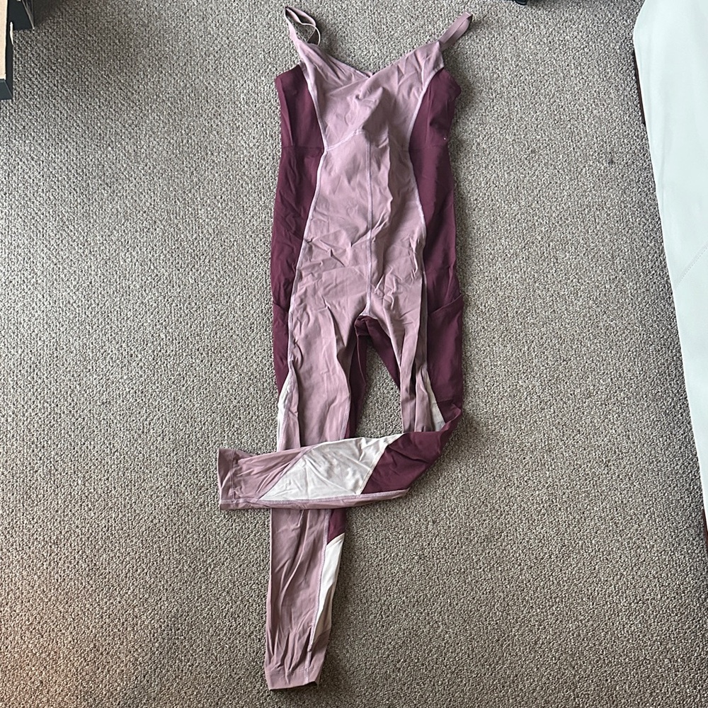Outdoor Voices Taupe Activewear Jumpsuit